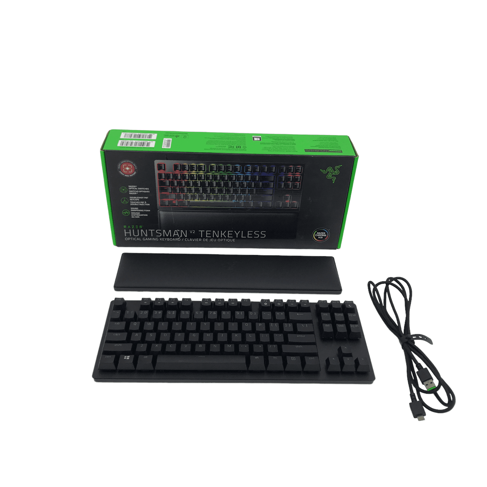 Razer Huntsman V2 Tenkeyless RZ03-0394 Optical Gaming Keyboard - Black Used