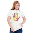 thumbnail image 2 of Cute Hand Paw Print Pet Rescue Love Women's Graphic T Shirt Tees Brisco Brands S, 2 of 2
