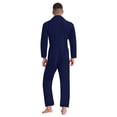 thumbnail image 2 of CHICTRY Men's Long Sleeve Zipper Coveralls Lightweight Mechanics Jumpsuits Workwear Work Overalls Navy Blue 3XL, 2 of 7