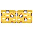 thumbnail image 3 of Pumpkin Penguin Pattern Tier Curtains Tier Kitchen Living Room Bedroom Balcony 2 Panels 27x24 Inch, 3 of 9