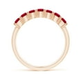 thumbnail image 2 of ANGARA Natural Half Eternity Seven Stone 1.05 ct Ruby Wedding Ring in 14K Rose Gold for Women (Size-3mm) | July Birthstone, Birthday, Anniversary, Jewelry Gift for Women | Natural Ruby Ring, 2 of 9