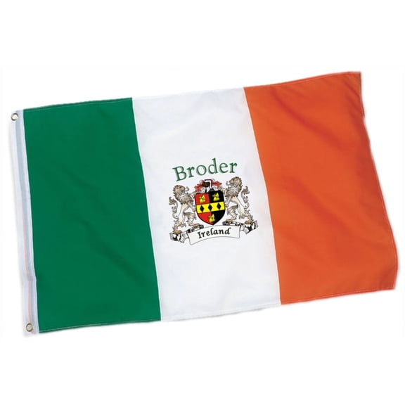 Broder Irish Coat of Arms Flag - 3'x5' foot.