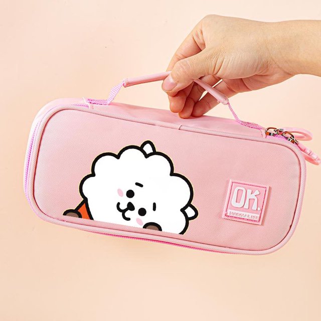 Lindo Estuche De Lápices Multicapa Anime Cartoon BTS Bolsa Niños Niñas Estudiante Papelería Creativa Caja De Gran Capacidad