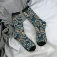 thumbnail image 5 of Logiee Indian Paisley 2 Print Adult Socks for Men & Women,Calf Socks, Ankle Socks,Boots Socks,Breathable Casual Sock,Unisex Crew Socks, 5 of 6