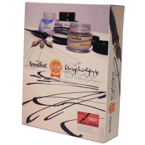 Speedball Super Value Lettering & Calligraphy Kit, 10 Pieces