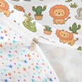 thumbnail image 4 of Castle Fairy Girls Cartoon Safari Animal Duvet Cover King,Tropical Palm Cactus King Bedding,Green Orange White,Reversible,3 Pieces,No Comforter,1 Duvet Cover and 2 Pillowcases, 4 of 6