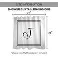 thumbnail image 7 of Creative Products Classic White Monogrammed Shower Curtain - J, 7 of 7