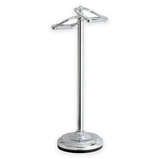 Kingston Brass Pedestal Double Toilet Paper Holder in Chrome