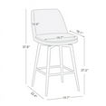 thumbnail image 7 of CHITA 27 inch Counter Height Swivel Bar Stools Low Back Set of 2,Faux Leather in white, 7 of 7