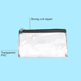 thumbnail image 4 of Conair Clear Travel Makeup Clutch, Transparent Pink or Black PVC Zippered Organizer, 4 of 8