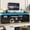 Black, variant on ANPOO LED TV Stand for 75” 80" 85" TVs, Tall Entertainment Center with 4 Door Storage Cabinets, Modern Glossy Gaming TV Console with for Living Room