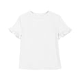 thumbnail image 4 of Mgmyaa T-Shirt à Manches Courtes pour Filles, Manches à Volants Mignonnes, Col Rond, Blouse d'Été Décontractée, 4 of 5