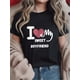 thumbnail image 1 of 100% Cotton I Love My Amazing Handsome Always Right Husband Print Women's T-Shirt, Crew Neck Short SCamisetas para mujer, lindas camisetas con estampado gráfico, de manga corta, estilo casual, para ve, 1 of 7