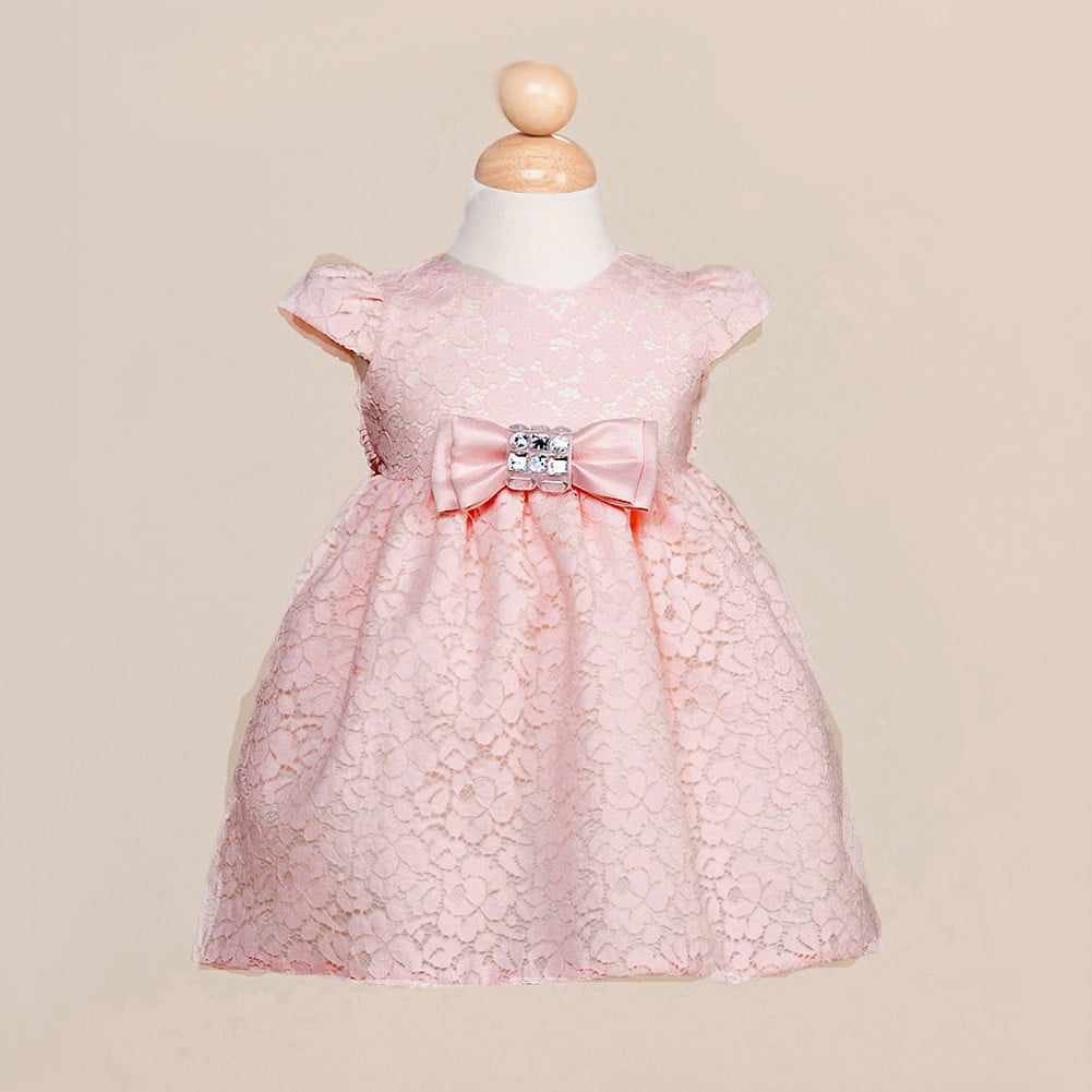 baby girl pink lace dress