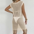 thumbnail image 3 of Ohufall Swimsuit Cover up for Women Crochet Hollow Out Knit Sundresses Summer Beach Tank Dresses Sleeveless Bathing Suit Cover Ups for Swimwear/Bikini, 3 of 3