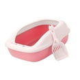 thumbnail image 4 of Caja de Arena para Gatos con Lados Altos Caja de Arena para Gatitos a Prueba de Salpicaduras Contenedor de Arena para Gatos Semicerrado Bandeja para C Rosa, 4 of 8