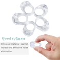 thumbnail image 3 of Doorknob Buffers - Set Of 6 Transparent Double Door Stoppers Handle - Door Handle Buffer -, 3 of 4