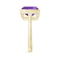 thumbnail image 5 of ANGARA Natural Bezel-Set Solitaire Cushion 3.65 ct Amethyst Ring in 14K Yellow Gold for Women (Size-10mm) | February Birthstone, Birthday, Anniversary, Jewelry Gift for Women | Natural Amethyst Ring, 5 of 10