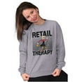 thumbnail image 3 of Popeye Olive Oil Retail Therapy Cute Women Crewneck Sweatshirt Brisco Brands S, 3 of 6