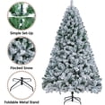 thumbnail image 3 of Árbol de Navidad Yaheetech de 6 pies de abeto cubierto de nieve con 820 puntas, 3 of 7