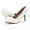 WHITE/PU, variant on BURUDANI Women's New Classic Elegant Versatile Low Stiletto Heel Dress Platform Pumps Shoes