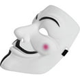 thumbnail image 2 of Classic Hacker Style Mask White Costume Prop Adult Cosplay Party Accessory, 2 of 14