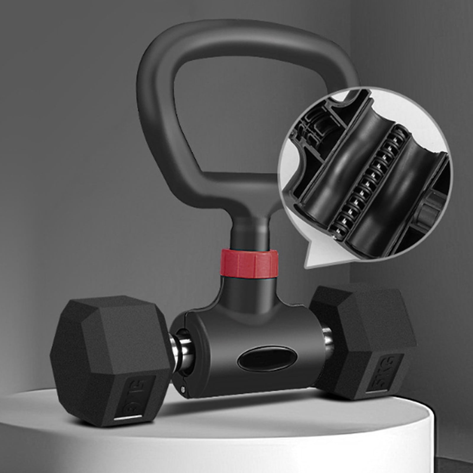 Kettlebell Rotating Handle Portable Kettlebell Adapter Weight Grip Handle Attachment Dumbbell To Kettlebell Converter