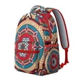 thumbnail image 2 of Mantra Print Boho Backpack&nbsp;- Trendy & Roomy Laptop Bag for School & Study, Durable Waterproof Backpack, Great Gift for College Students, 2 of 6