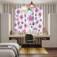 thumbnail image 4 of Purple Pink Spring Floral Kitchen Curtains Window Panels, Summer Botanical Flower Insulated Window Treatment Curtain, Grommet Curtains for Bedroom/Living Room/Bathroom, 2 Piece 42"Wx63"L, 4 of 8