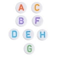 thumbnail image 4 of 500Pcs Round Letter Beads, Nicely Printed 7 Colors Letter Beads, For Bracelets Kids, 4 of 8