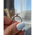 thumbnail image 3 of ESTE ORIGIN 2.50Ct Round Cut Moissanite Solitaire Ring – 6 Claw Hidden Halo in 10K White Gold for Women, 3 of 7