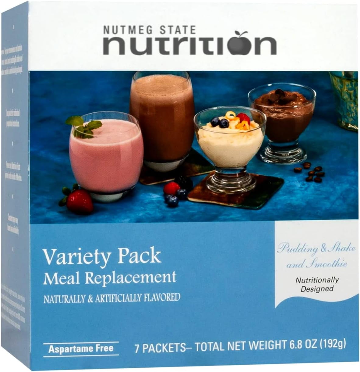 Nutmeg State Nutrition Pudding Or Shake, Low Calories, 15G Protein, Low Fat, 7 Servings Per