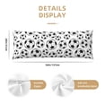 thumbnail image 3 of Body Pillow Cover - soccer football balls white Soft Body Pillow Cover with Zipper, Comfort Body Pillow Pillowcase, Body Pillow Case Cover 20 x 54, 3 of 7