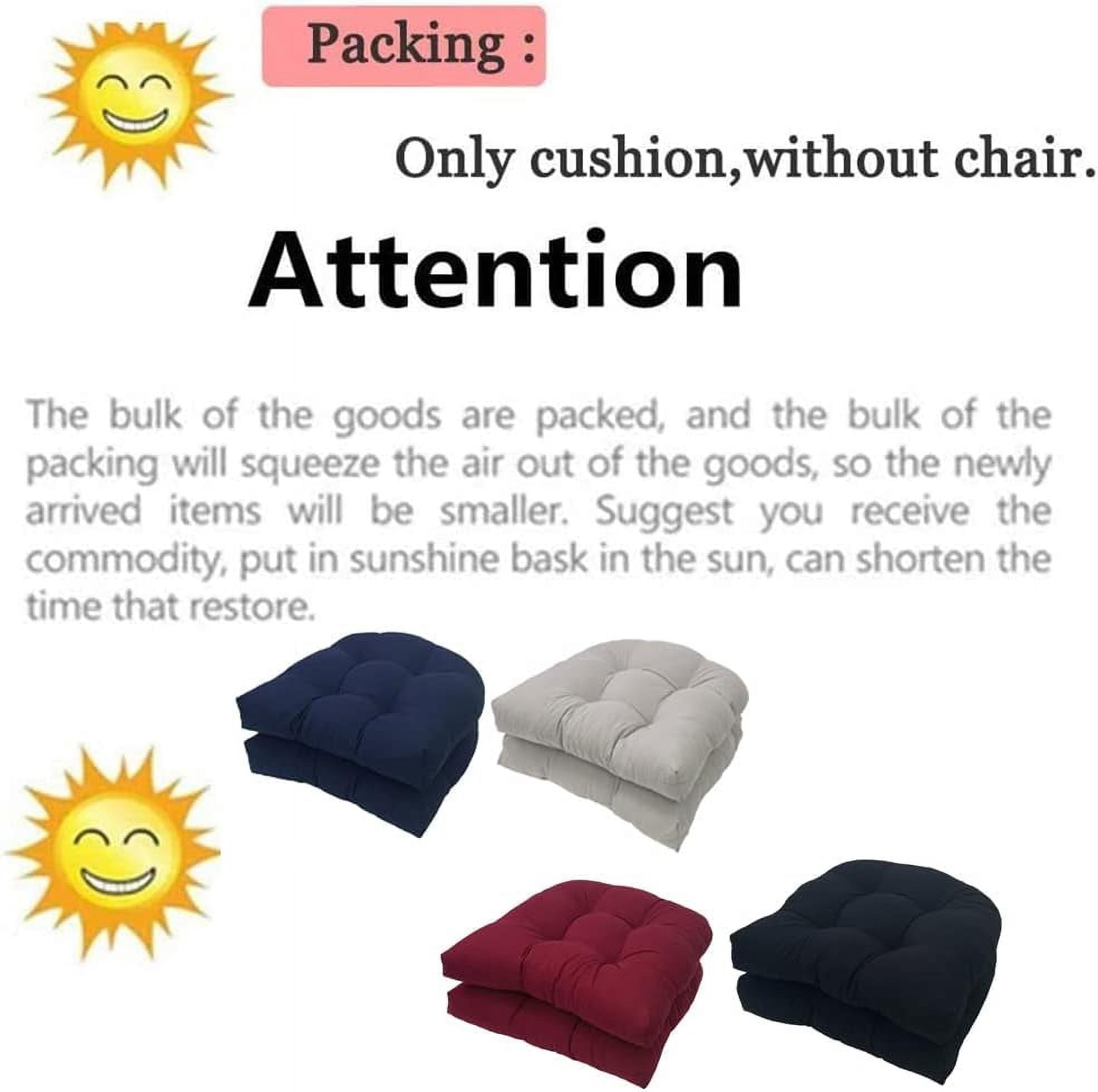 Namzi 4 Pack Outdoor Cushions, Patio Chair Cushions Outdoor Furniture Cushions for Garden, Balcony & Outdoor Dining Chairs Cushions,Brown