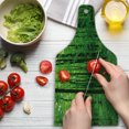 thumbnail image 3 of Nature Cutting Board, Green Forest Spring with Trees and Bushes Idyllic Rural Scenery Foliage Fresh Eco Picture, Tempered Glass Cutting and Serving Board, Wine Bottle Shape, Green, by Ambesonne, 3 of 5