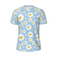 thumbnail image 6 of Rocae Daisies Flowers for Men's Mesh Quick-Dry Short Sleeve Workout T-Shirt,Mens Crew Neck Tee Lightweight Soft Classic T Shirts XX-Large, 6 of 9