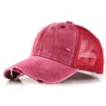 thumbnail image 6 of VLOOCKLW Baseball Cap Distressed Washed Cotton for Design Breathable Mesh Back Trucker Hat Lightweight Adjustable Fit for Hiking Fishing Travel and Daily Use Sun Hat, 6 of 6
