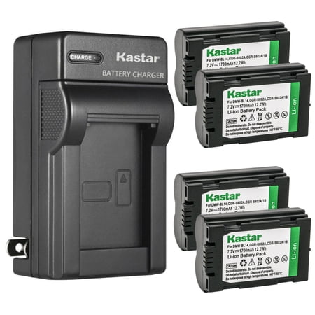 Kastar 4-Pack Battery and AC Wall Charger Replacement for Leica BP-DC1 Leica BP-DC3 BP-DC3E BP-DC3J BP-DC3U Battery Leica DIGILUX 1 Leica DIGILUX 2 Leica DIGILUX 3 Camera