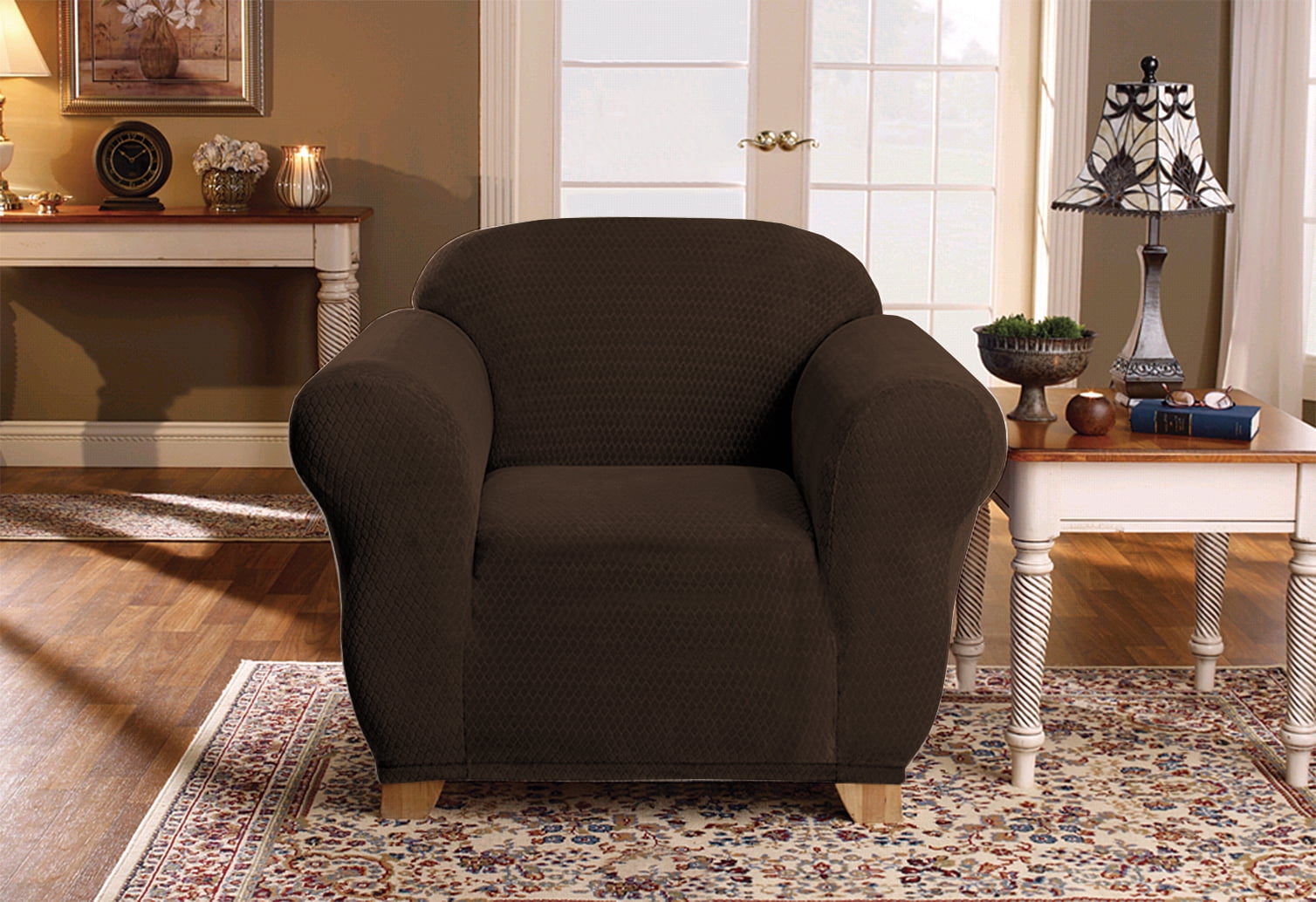 Linen Store Sicily 1 Piece Soft Durable Fabric Furniture Slipcover Sofa - Chair - Picture 14 of 37