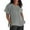 Gray, variant on Giftesty Blouses for Women Dressy Casual Womens Solid Color Crewneck Loose Blouse Short Sleeve Casual Work Shirt Tunic Tops