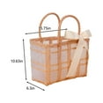 thumbnail image 3 of dajkiuy Clear Plastic Woven Tote Beach Bag, Stylish Vegetable Basket, Teacher Thank You Gift Flower Wrap Bag, Ribbon Tote Bag For Work, 3 of 8