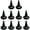 black, variant on Hsqqdc 10 Piece Mini Felt Witch Hats, Bottle Topper Decor for Halloween Party, Purple, 9x6.5 cm, 10 Pieces