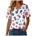 thumbnail image 2 of UngA Women's 250th Anniversary USA of Freedom Shirts American Flag Graphic Womens T-Shirts (Sky Blue,S), 2 of 4
