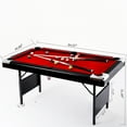 thumbnail image 3 of Yiwa 7ft Folding Portable Pool Table, Indoor Game Snooker Table Set, 3 of 6