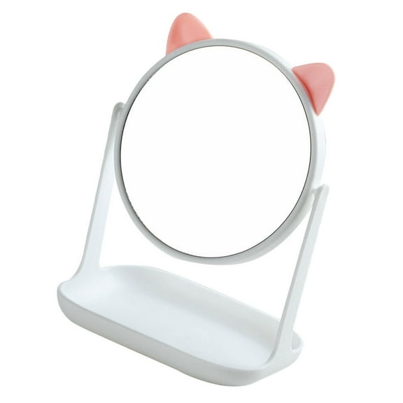 MLINS Kids Make up Mirror Vanity Mirror Office Makeup Mirror Child 21.5x16cm White
