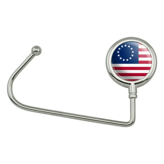 Betsy Ross 1776 American Flag Purse Bag Hanger Holder Hook