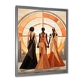 thumbnail image 2 of Designart "Dance Art Deco II" Fashion Framed Wall Art - Glam Orange Ballet Bedroom Framed Canvas Wall Art, 2 of 6