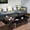 Black, variant on Sleek White & Chrome Finish / Ideal for Living Room Entertaining / Extra Surface Space with Pull - out Tabletop