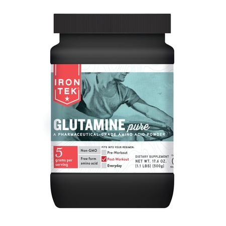 Iron Tek Glutamine Powder, 100 Servings