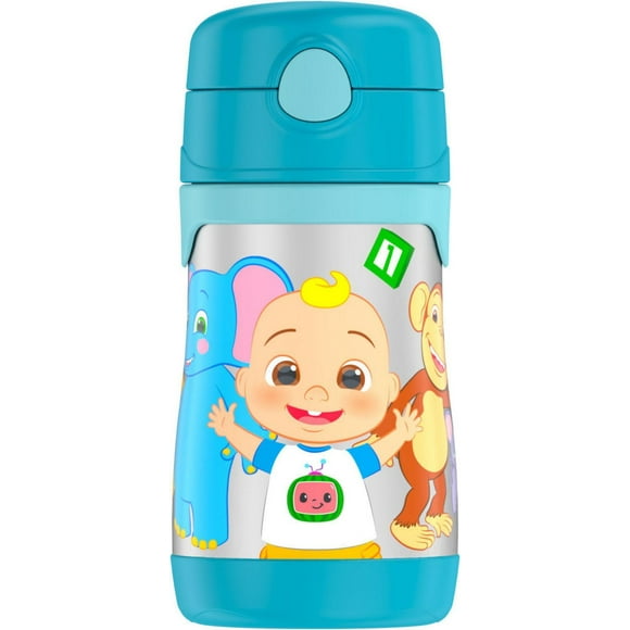 Thermos pour Enfants à Isolation sous Vide10 Oz Bouteille à Paille, Cocomelon
